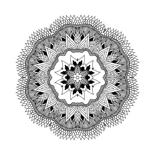 Mandala. Round oriental pattern in indian style — Stock vektor