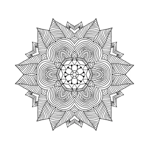 Mandala. Round oriental pattern in indian style — Stockový vektor