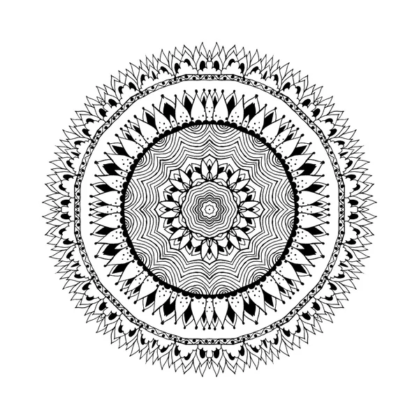 Mandala. Round oriental pattern in indian style — Stok Vektör