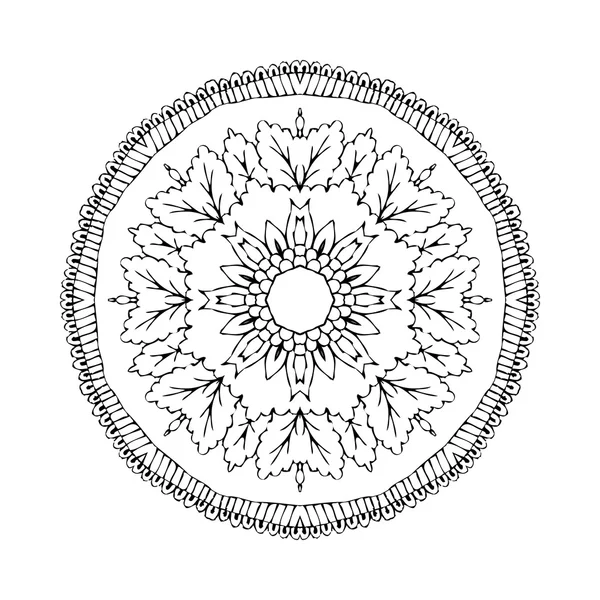 Mandala. Round oriental pattern in indian style — Stockový vektor