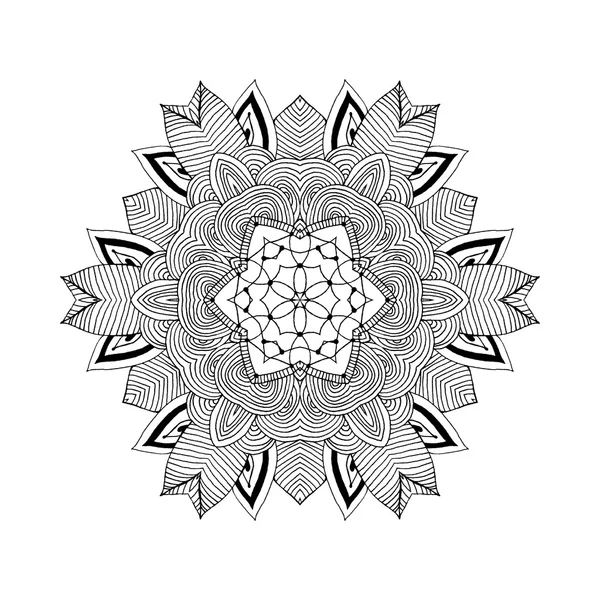 Mandala. Patrón oriental redondo en estilo indio — Vector de stock