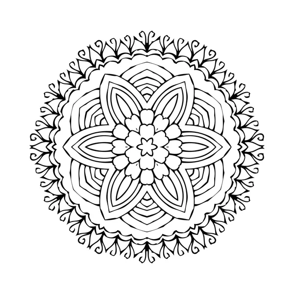 Mandala. Round oriental pattern in indian style — Stock Vector