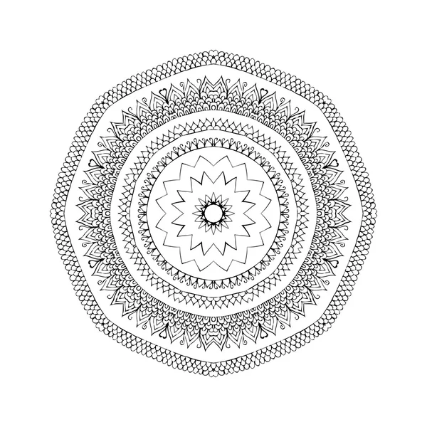 Mandala. Round oriental pattern in indian style — ストックベクタ