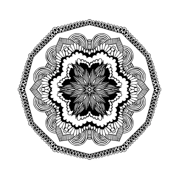 Mandala. Round oriental pattern in indian style — Stockvector