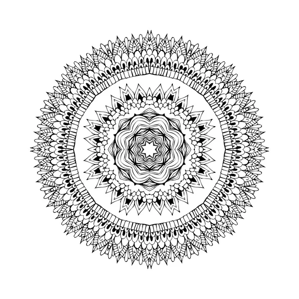 Mandala. Patrón oriental redondo en estilo indio — Vector de stock