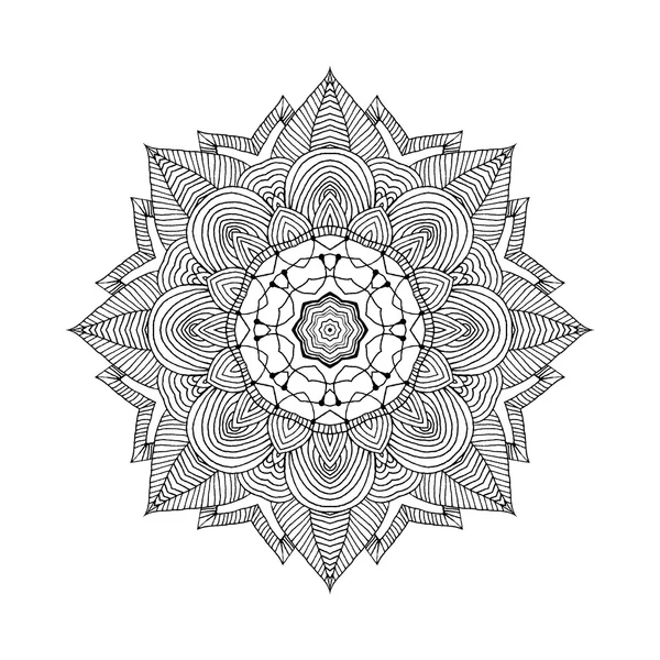 Mandala. Padrão oriental redondo em estilo indiano — Vetor de Stock