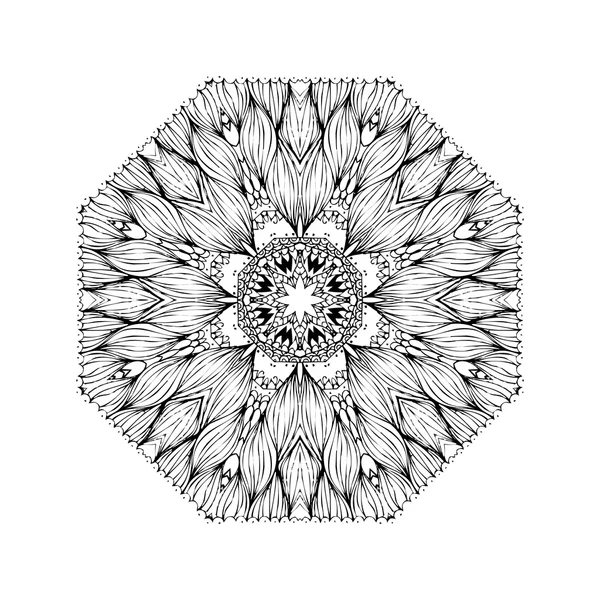 Mandala. Round oriental pattern in indian style — Stock vektor