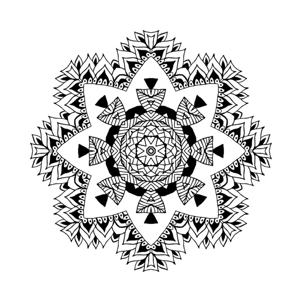 Mandala. Round oriental pattern in indian style — Stok Vektör