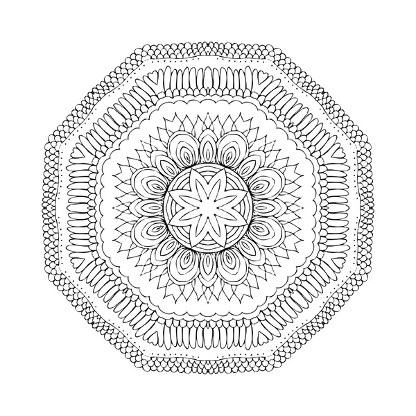 Mandala. Round oriental pattern in indian style — Stock vektor