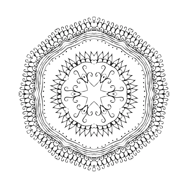 Mandala. Round oriental pattern in indian style — Wektor stockowy