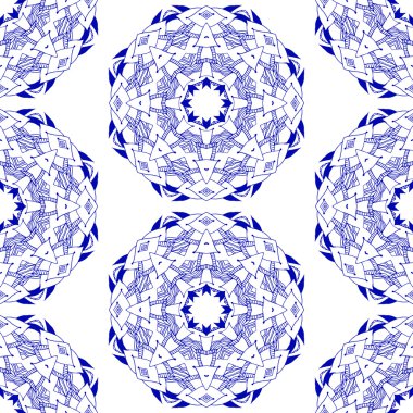 Seamless pattern in ethnic vintage boho style