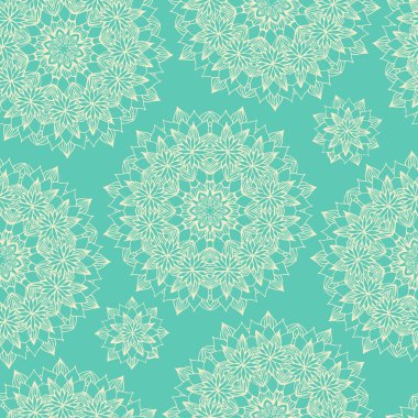Seamless background with hand-drawn floral pattern