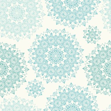 Seamless background with hand-drawn floral pattern