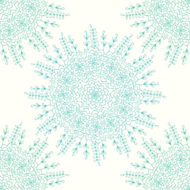 Seamless background with hand-drawn floral pattern
