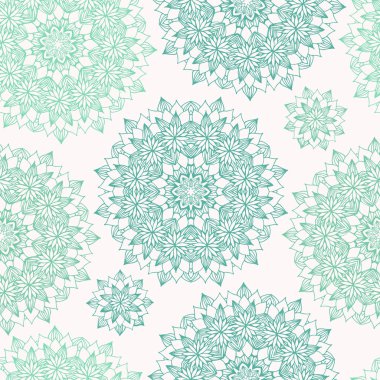 Seamless background with hand-drawn floral pattern