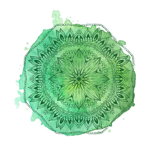 Watercolor mandala. Vector isolated element — Wektor stockowy