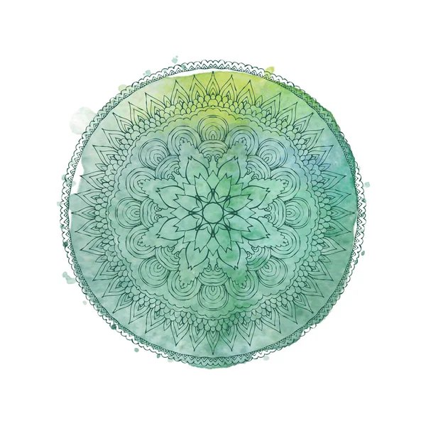 Watercolor mandala. Vector isolated element — Stockový vektor