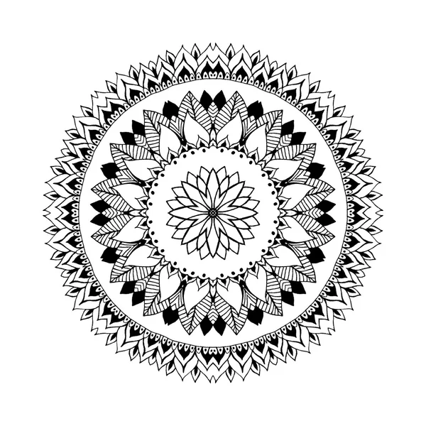 Mandala. Round oriental pattern in indian style — Stock vektor