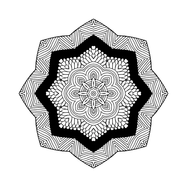 Mandala. Padrão oriental redondo em estilo indiano — Vetor de Stock