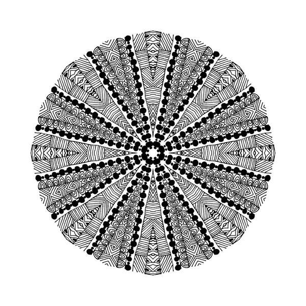 Round oriental pattern in indian style — 图库矢量图片