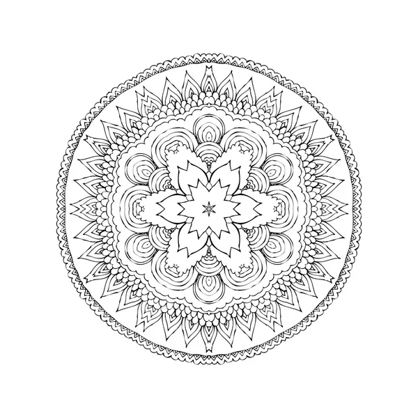 Mandala. Round oriental pattern in indian style — Stok Vektör