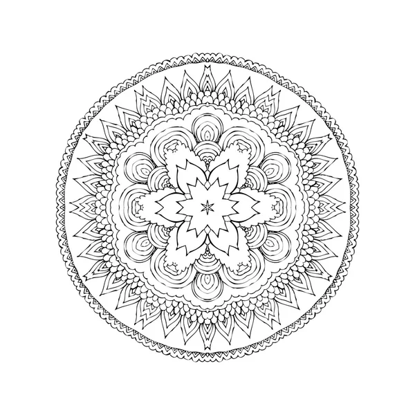 Mandala. Round oriental pattern in indian style — Stock Vector