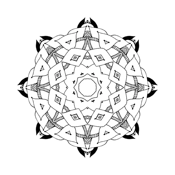Round oriental pattern in indian style — Stockový vektor