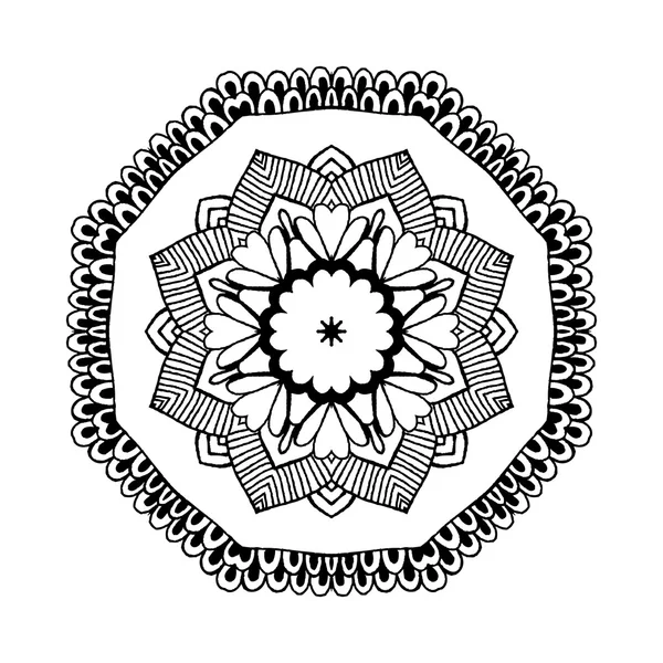 Mandala. Padrão oriental redondo em estilo indiano — Vetor de Stock