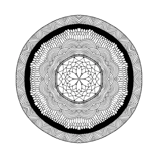 Mandala. Round oriental pattern in indian style — Stockový vektor