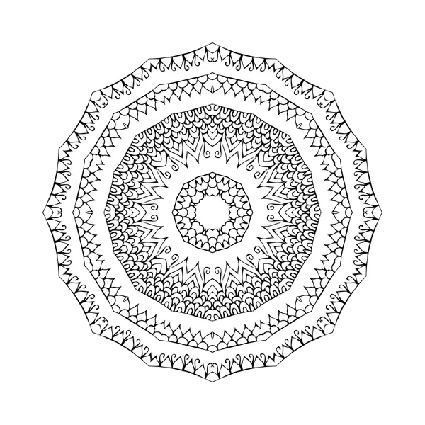 Mandala. Round oriental pattern in indian style — Stock Vector