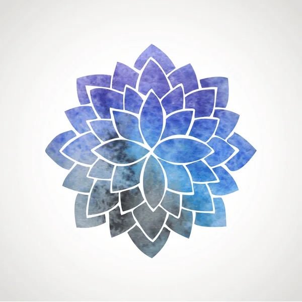 Watercolor lotus flower with space background