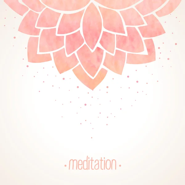 Watercolor pink floral background