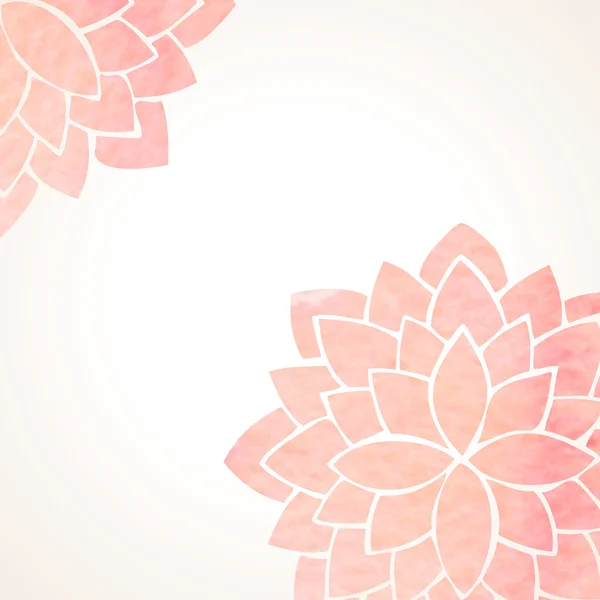 Watercolor pink floral background — Stockvector