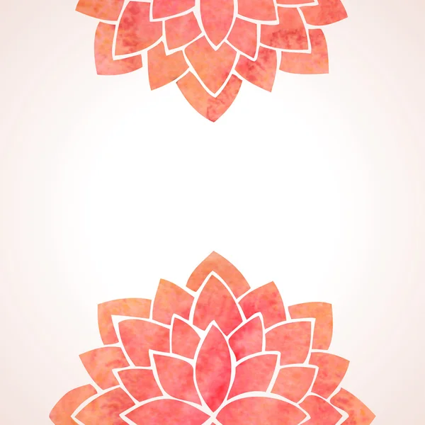 Watercolor red flower patterns. Vector background — Stock Vector