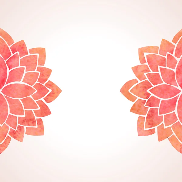 Watercolor red flower patterns. Vector background — Stockový vektor