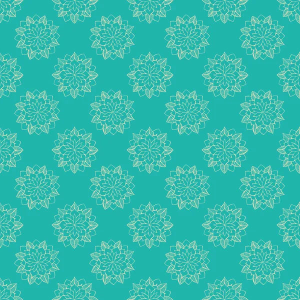 Seamless pattern with hand-drawn abstract flowers