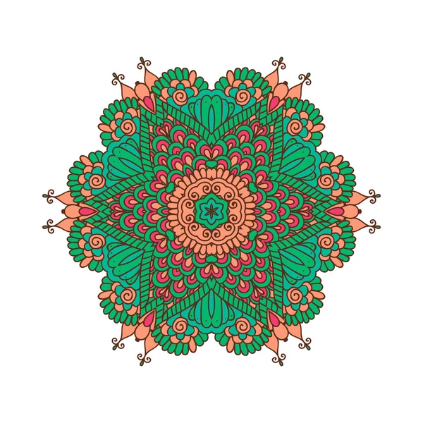 Round ornament. Indian pattern. Mandala — Stockvector