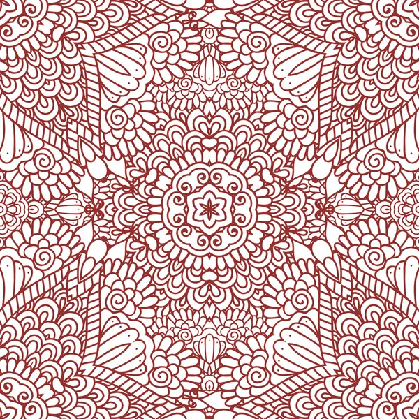 Modèle de henné Mehndi design sans couture — Image vectorielle