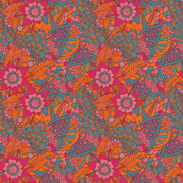 Indian floral seamless pattern — Stock Vector