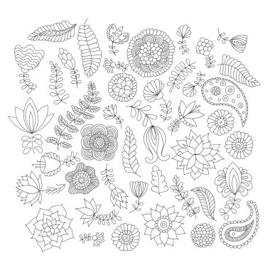 Desen siyah ve beyaz doodle