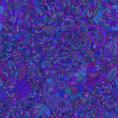 Doodle sorunsuz arka plan oryantal mavi