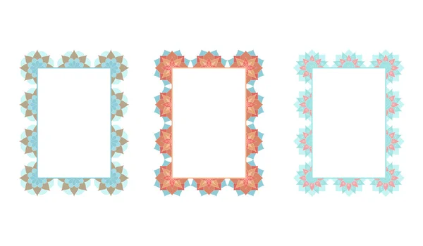 Frames with oriental pattern — Stock Vector