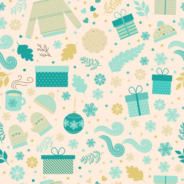 Christmas seamless pattern in vector — Stock Vector