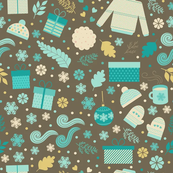 Christmas seamless pattern in vector — Stock Vector