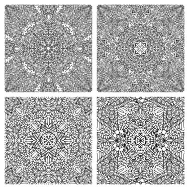 Siyah ve beyaz soyut Dikişsiz desen