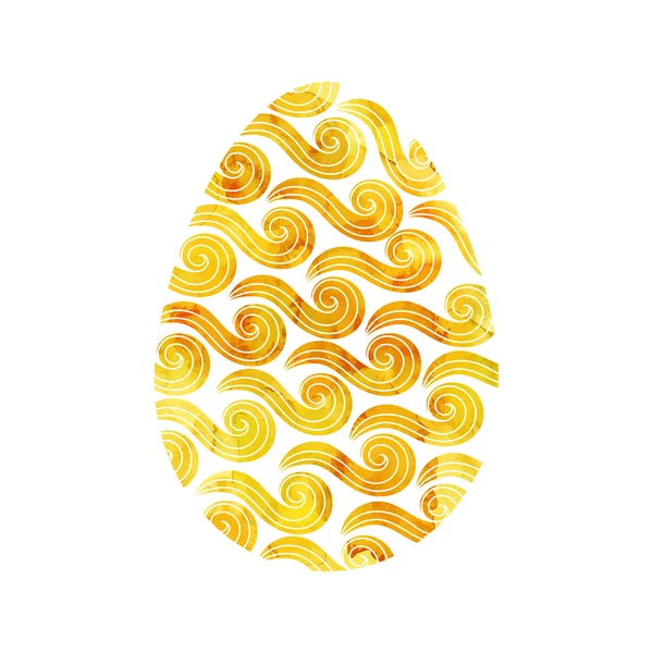 Gold Easter egg in vector — Stock Vector