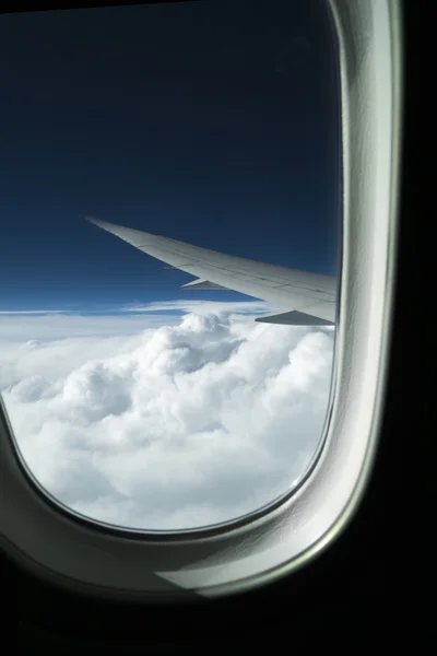 Wind and clouds view from a plane — Stock Photo, Image