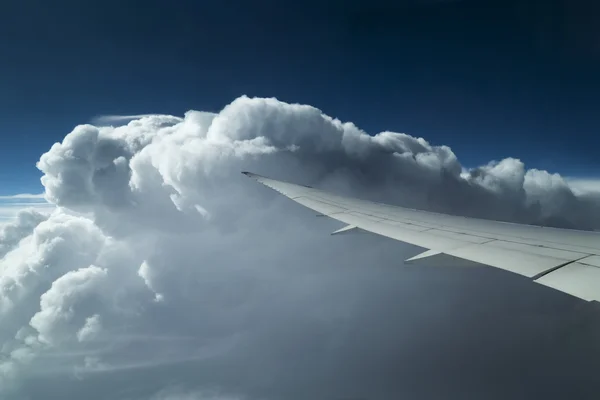 Wind and clouds view from a plane — Stock Photo, Image