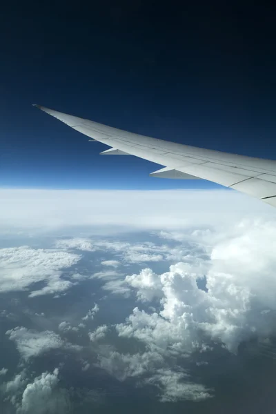 Wind and clouds view from a plane — Stock Photo, Image