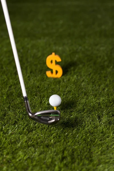 Golf en geld — Stockfoto